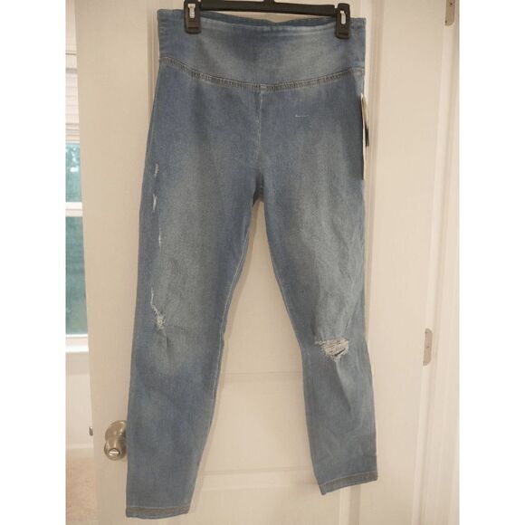 REWASH Juniors' Real Curve High-Rise Distress Leggings 9 - Picture 4 of 7